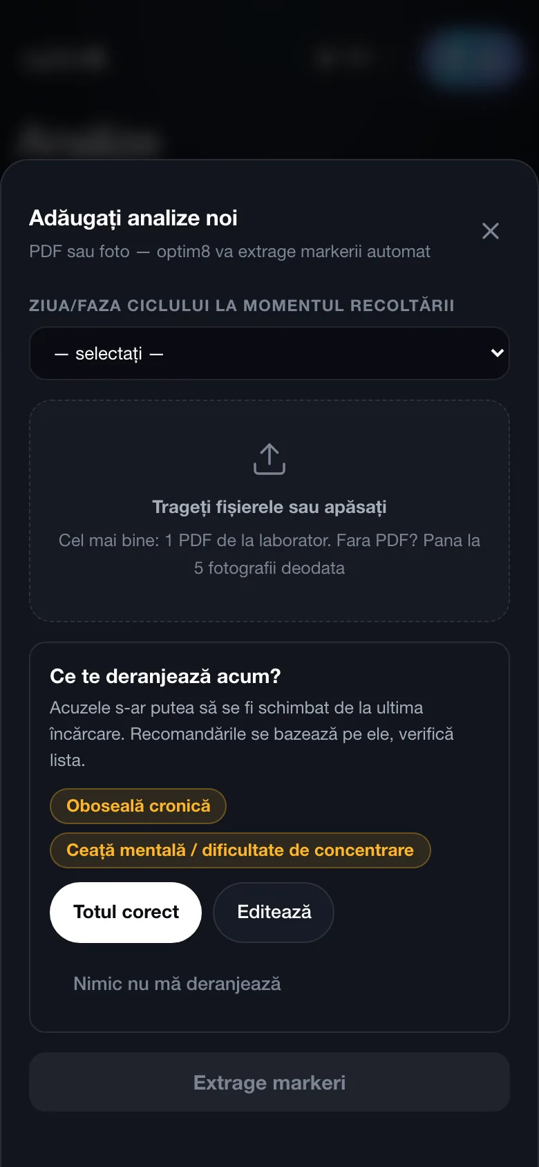 Încarcă analizele